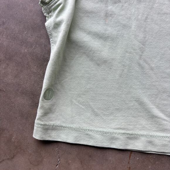 Lululemon All Yours Crop Tank Top Women's 2 Light Green Pima Sleeveless Athletic - Picture 6 of 9